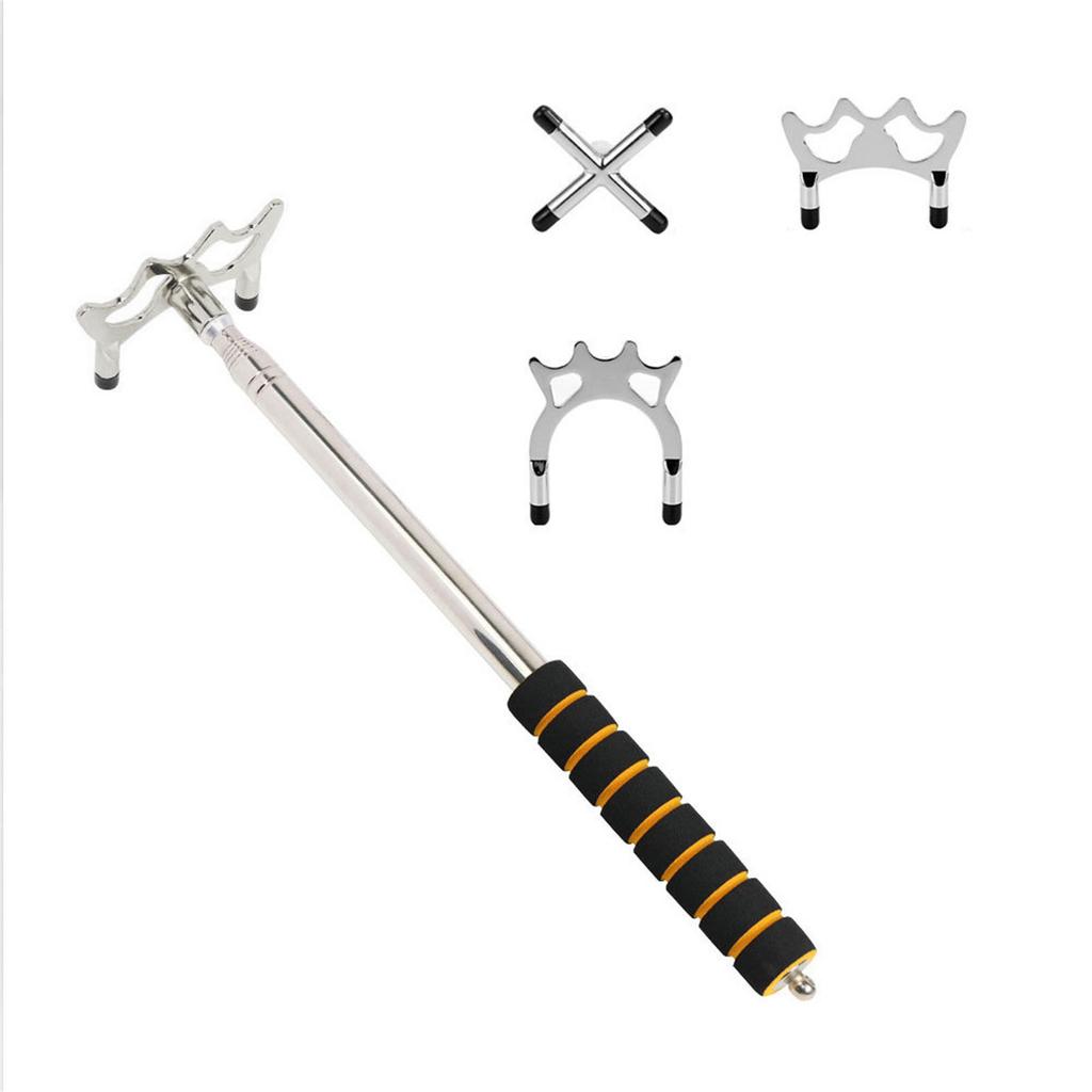 Stainless Steel Retractable Pool Cue Bridge Adjustable Pool Cue Bridge Tool for Flexible Playing Styles
