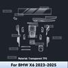 For BMW X6  2024 2025 TPU Car Navigation Screen Film Gearbox Protective Sticker Anti-scratch Interior Accessories