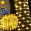 LED Solar Strip Rope Tube Fairy Light Solar Powered Garland String Light Christmas Decor for Outdoor Garden Lawn Tree Yard Fence