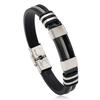 New Noter Men Bracelet Stainless Steel 3 Colors Handmade Leather Braslet Hiphop Rock Punk Hand Accessories Gift For Him Pulseria