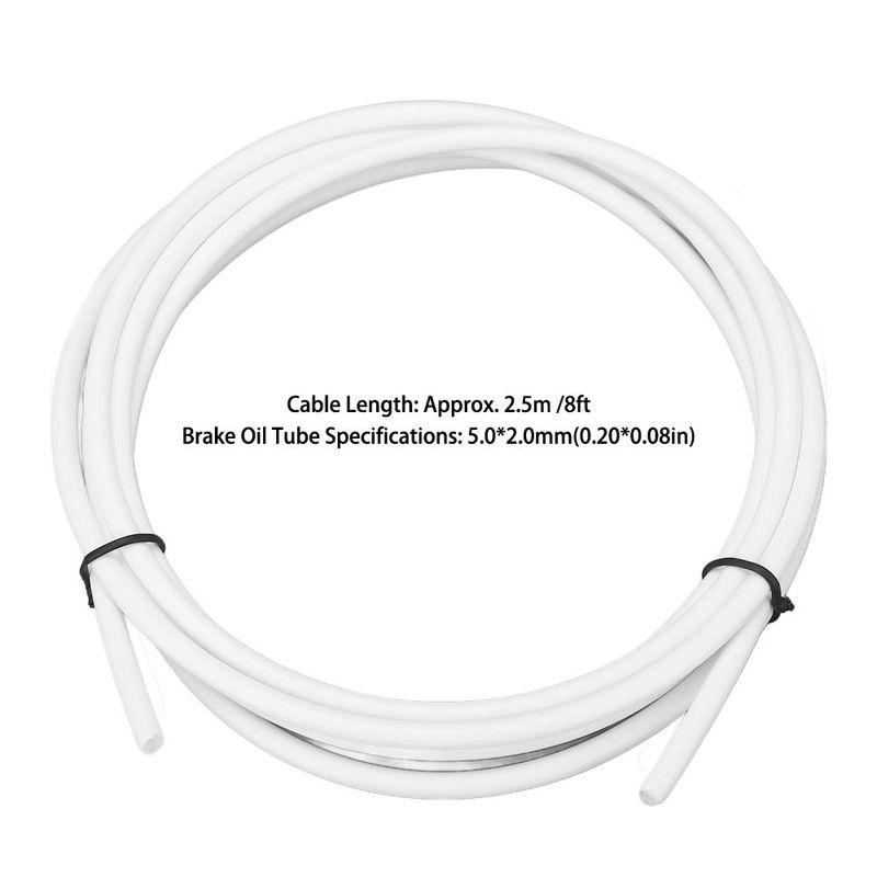Langlebig mit 4 Oliven und Einsätzen Bremszug-Kit Einfach zu installieren Weiß Hydraulischer Scheibenbremszug Scheibenbremszug-Kit Fahrradreparatur