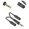 6.35mm Y Splitters Cable ,Male To 2 Female Adapter Speaker Cable, Jack Connector for Studio