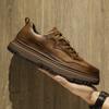 New Mens Casual Shoes Genuine Leather Lace-up Comfy Sneakers Men Shoes Tennis Masculino Vintage Skateboard Business Shoe for Men
