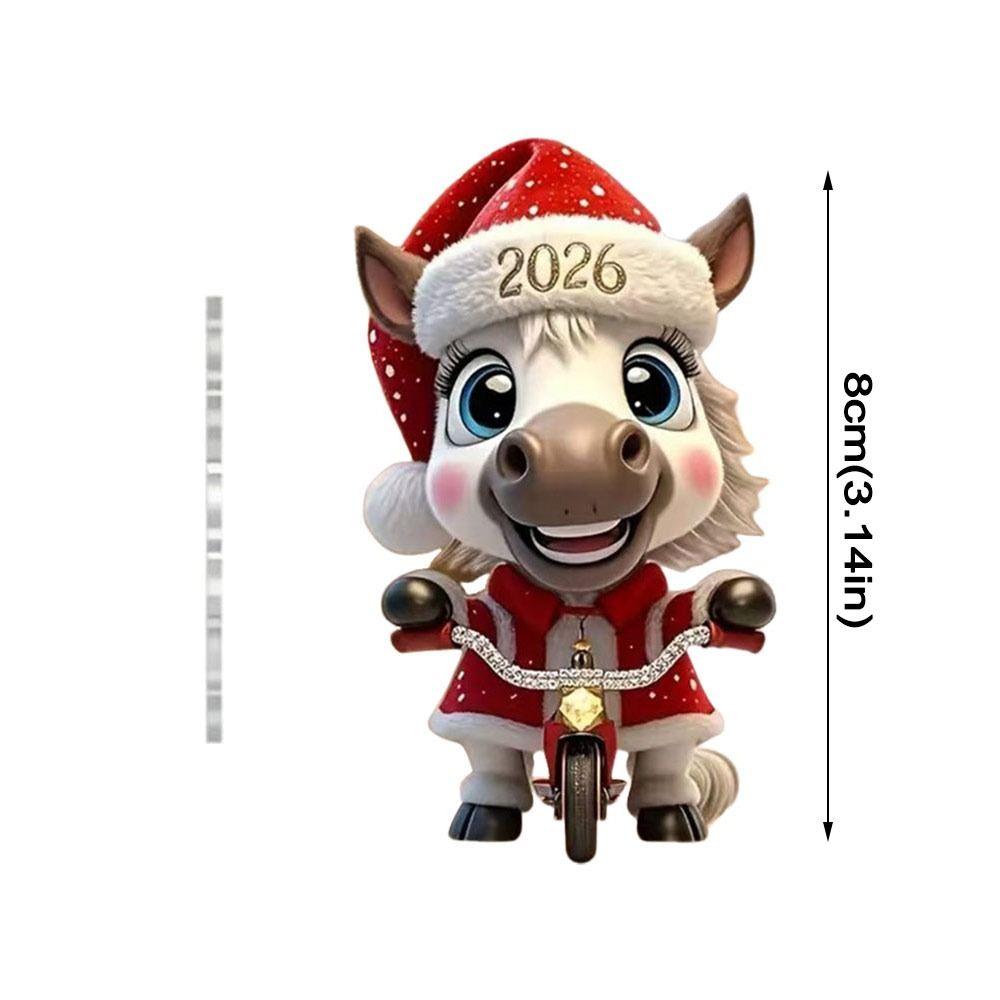 2D Flat Horse Pendant Ballerina Xmas Tree Hanging Ornament Car Rearview Mirror Pendant  Bag Charms