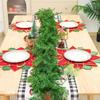 4pcs Christmas Embroidered Table Flag Tablecloth Desk Runner Round Plate Cover Plate Cloth Placemat Christmas Dining Table Decor