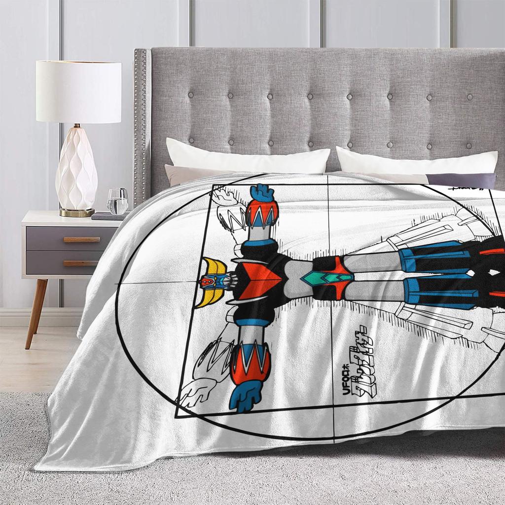 192 Vitru Grendizer Blanket Flannel Winter UFO Robot Goldrake Lightweight Thin Throw Blanket for Home Outdoor Plush Thin Quilt