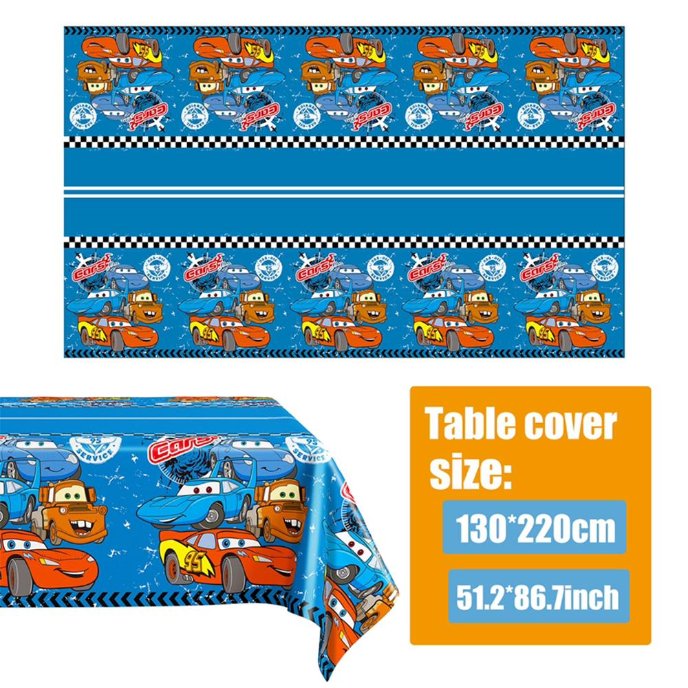 51pcs Racing Car McQueen Tableware Set Includes Plates Cups Napkins Tablecloth