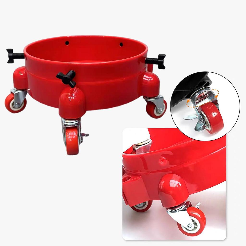 Car Wash Buckets Base Pulley Rolling Bucket Trolly Holder Bracket Detailing Tool for Car Washing Workers Rolling Swivel Casters