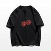 2024 Beautiful Cherry Print Summer T-Shirt Streetwear Gothic Harajuku Letter Graphic TShirt Vintage Crop Top Women's Y2K Clothes