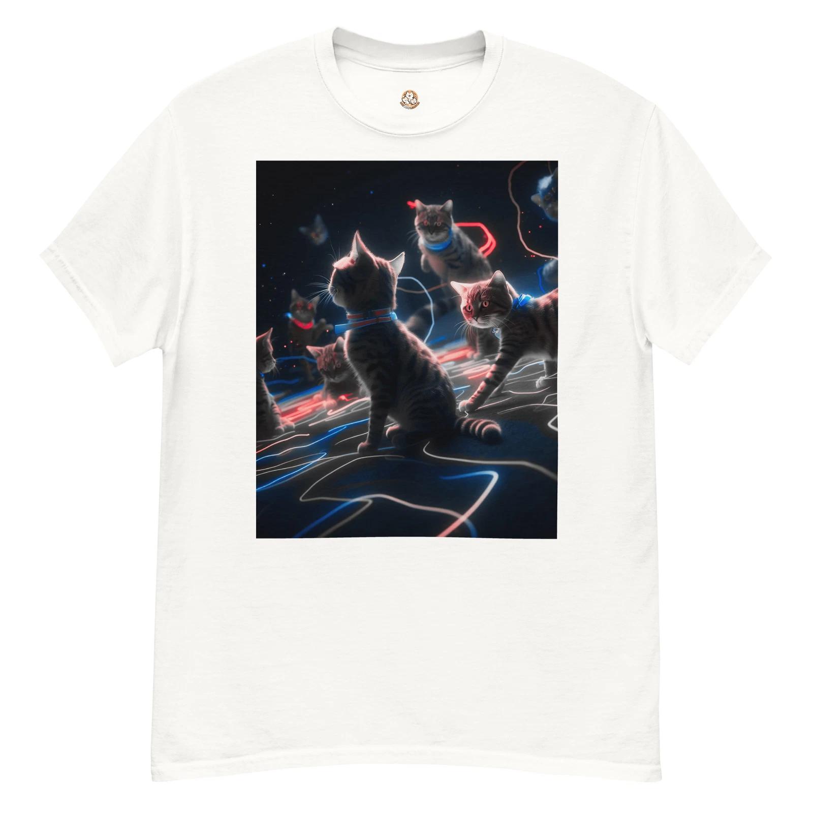 Live With Laughter Novelty Graphic T-Shirt - Laser Tag (White) XL