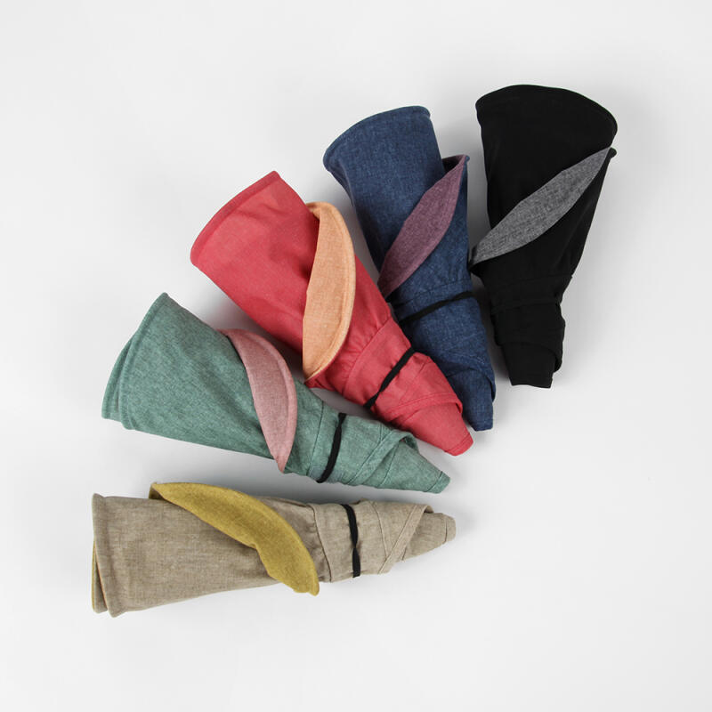 

Double-sided cool wire roll-up sun cap black
