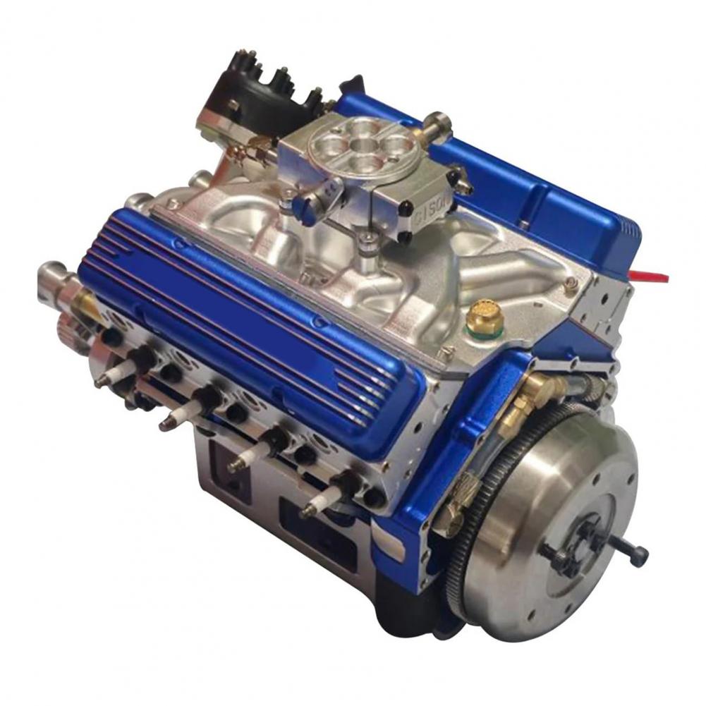 Garage Display Piece Resin V8 Engine Model Statue for Car Enthusiasts Small-block Engine Figurine Collectible Gift for Adults