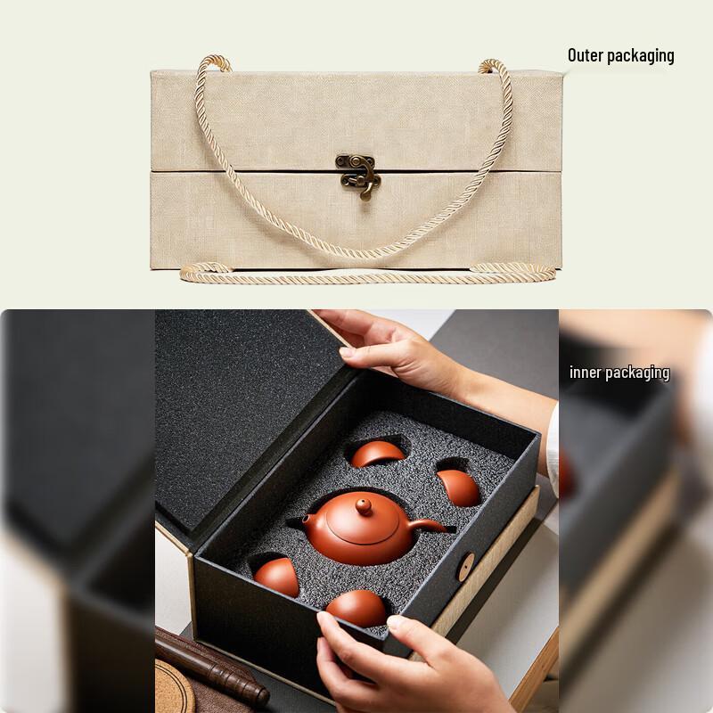 Handmade Yixing Zisha Xishi Teapot Set