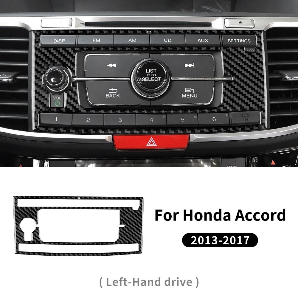 Carbon Fiber Style Interior Sticker for Honda Accord 2013 2014 2015 2016 2017 LHD Interior Panel