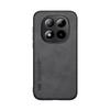KEYSION Luxury Retro PU Leather Phone Case for Redmi Note 15 Pro + 5G Silicone+PC Shockproof Phone Cover for Redmi Note 15 4G 5G