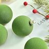 6 Stück 6 cm Beflockte Weihnachtskugel Anhänger Wiederverwendbar Elegantes Weihnachtsbaum-Hängekugeln Set Bruchfestes Weihnachtsbaum-Hängeornament