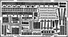 Eduard 1/700 Scale Japanese Navy Aircraft Carrier Akagi Etching Parts (for Hasegawa) Plastic Model Kit Parts EDU17010
