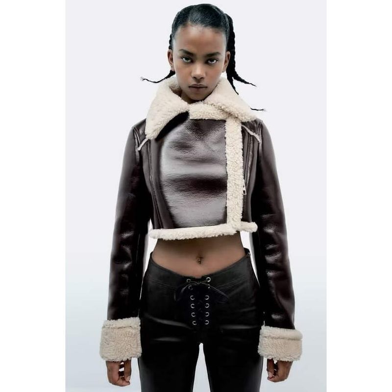 Zbzr Autumn New Women Clothes Western Style Versitile Fashion Lapel Short Long Sleeve Jacket 4341806