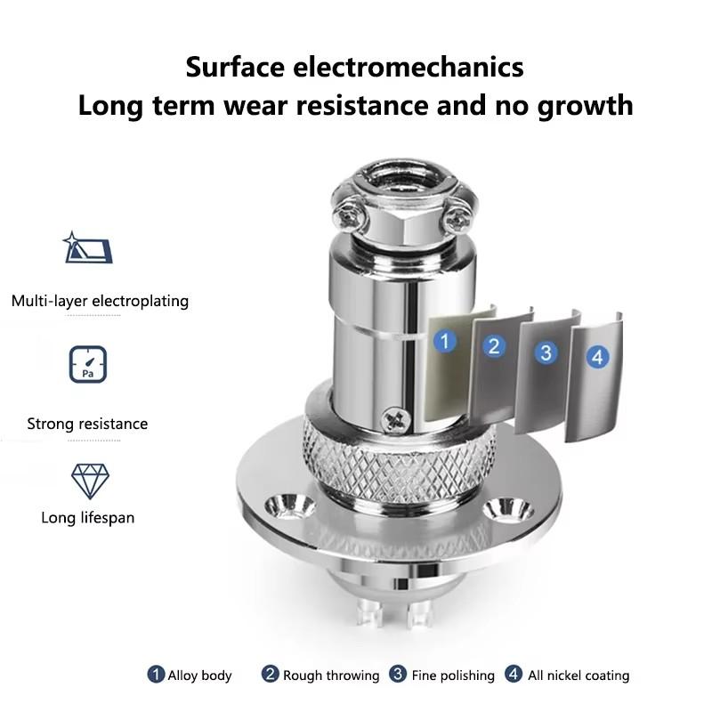 5pcs GX16 Flange Butting Type Aviation Plug Socket 2/3/4/5/6/7/8/9/10 Pin Male Female Fixing Circular Connectors