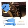 Abaodam Set of 2 Musical Instrument Cleaning Cloths Made of Blue Flannel Material Lightweight, Easy To Carry and Reusable Cleaning Goods Perfect for