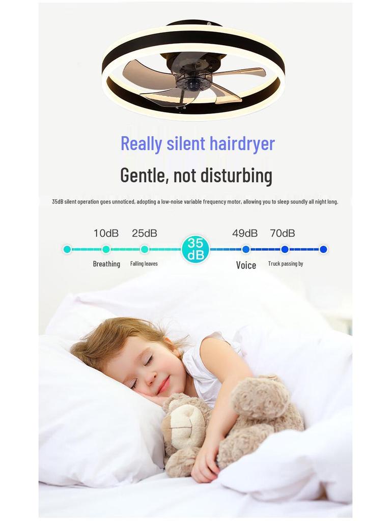 Japanese Style Minimalist Fan Light with Nordic Chandelier for Bedroom or Restaurant