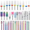 30Pcs Nail Drill Bits Ceramic Diamond Cuticle Efile Carbide Remover for Home Salon Acrylic Gel Nail Manicure Pedicure Tools