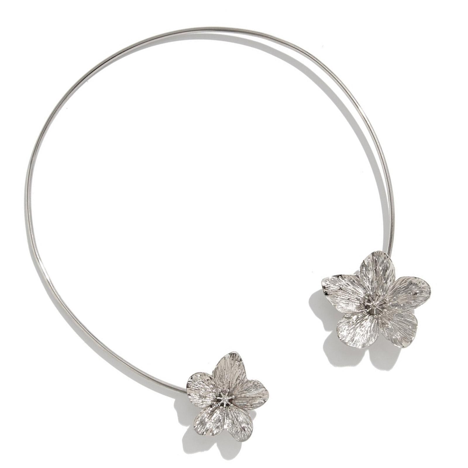 

Стильная ключичная цепочка в пляжном стиле с подвеской в виде цветка/морской звезды, регулируемое колье-чокер, элегантная женская бижутерия 2 серебряный