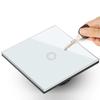 Interrupteur d'éclairage - Maclean - Tactile LED - Verre blanc - 1000W - 86x86 mm