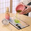 Matcha Set, 7 Pieces, Matcha Bowl with Spout, Whisk, Holder, Bamboo Scoop, Stainless Steel Sifter