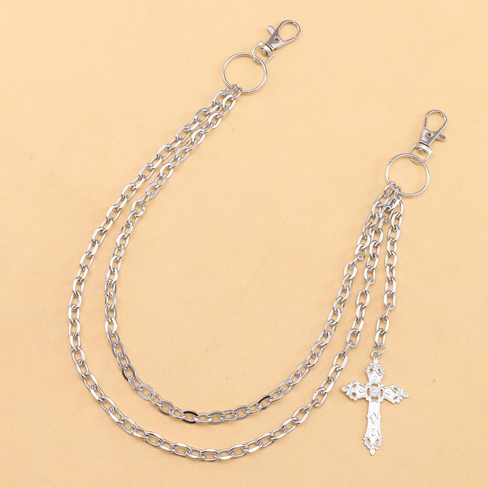 Accessories, Vintage Multilayer Cross Pendant Waist Chain, Pants Metal Accessories Sweet Cool Babes