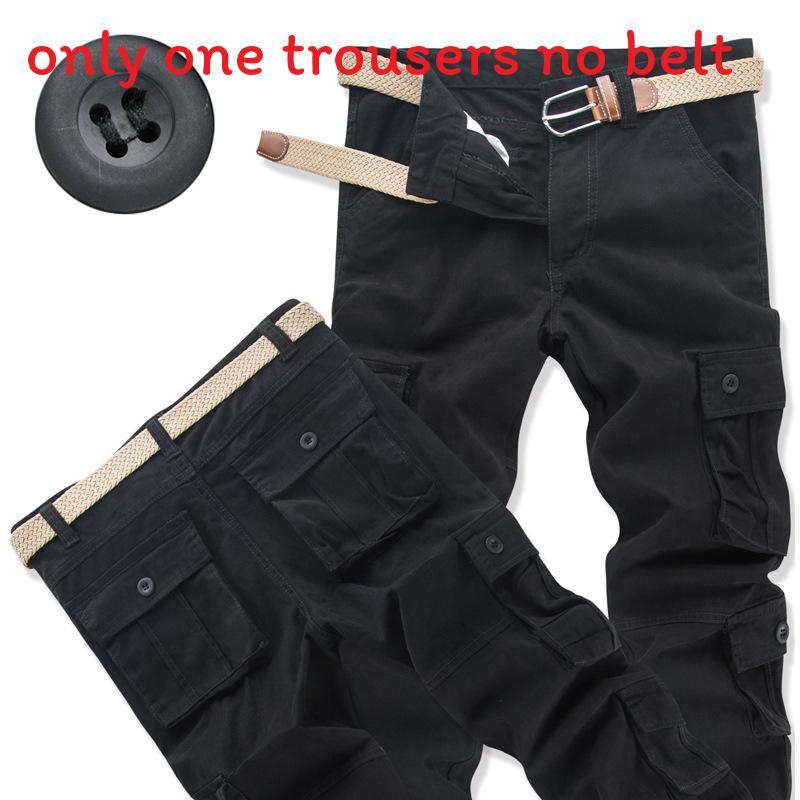 Cargo Pants Men Workwear Cotton Multipocket Durable Casual For Autumn Season