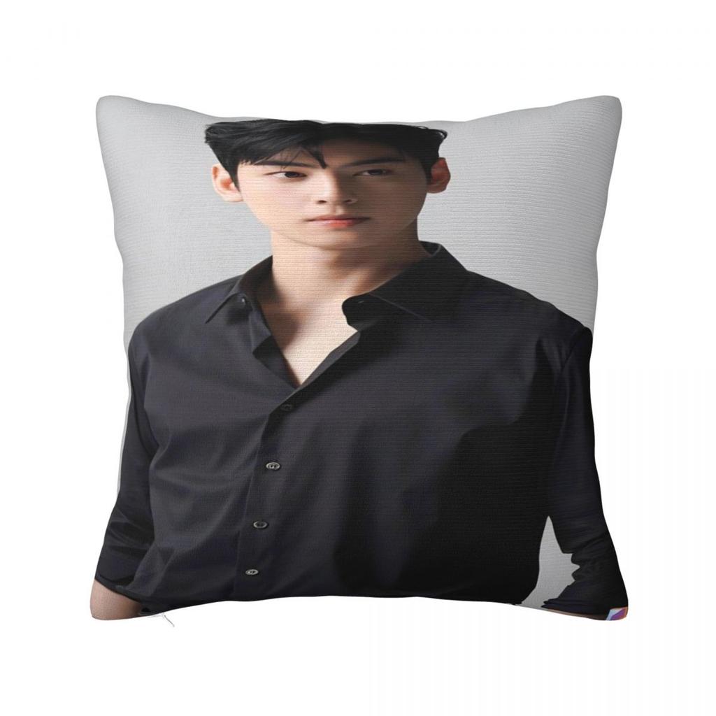 Cha Eun Woo Pillow Cover Soft Pillow Case Cushion Cover Retro Trendy Printed Pillowcases For Wedding Party Home Decor