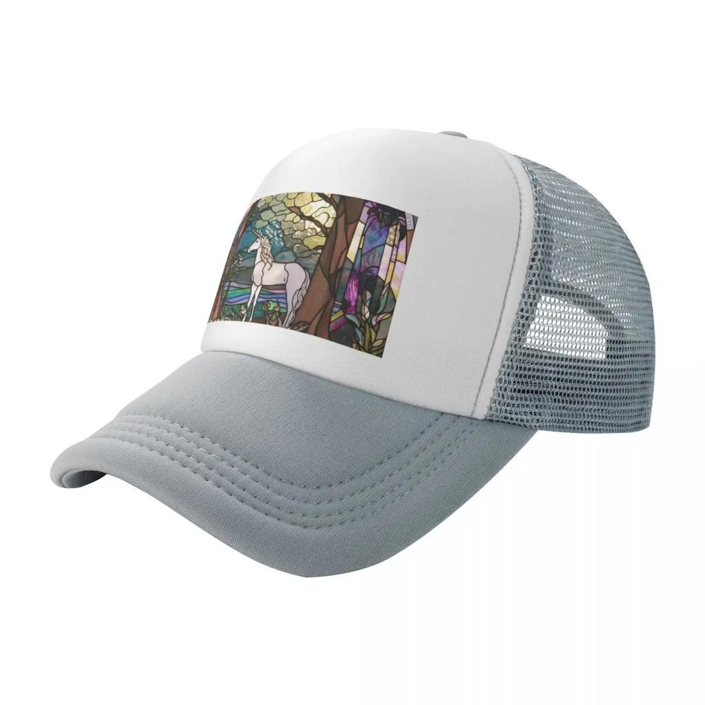 Stained Glass Unicorn Baseball Cap Anime Fashionable Hats On Offer Baseball For Men Womens