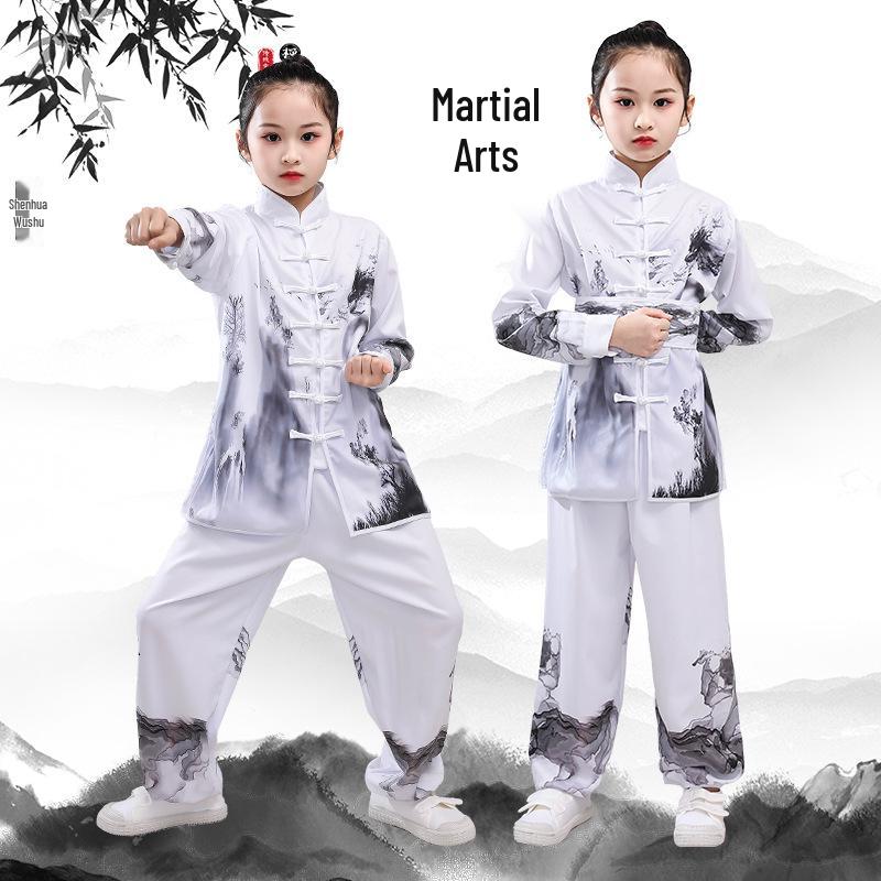 Children's Wushu & Tai Chi Performance Suit - Perfect for Kindergarten To Middle School Students' Chinese Kung Fu Fan Shows.