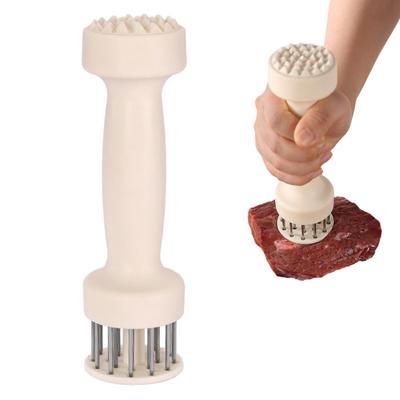 Meat Tenderizer Needle with Retractable Safety Guard Beef Turkey Chicken Steak Sharp Stainless Steel Needles Meat Tenderizer Tool