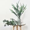 Golden Multicolor Artificial Eucalyptus Leaves Faux Greenery Boughs Wedding Bride Bouquet Home Vase Table Diy Decor Trim Props