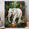 DIY Pearl Art Painting Majestic Elephant Handmade Craft Modern Wall Decor Leisure Relax Activity Nice Gift for Novice Art Practitioners Home