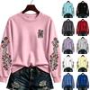 Women's Fashion Casual Halloween Print Pullover Sweatshirt Long Sleeve Neck Top