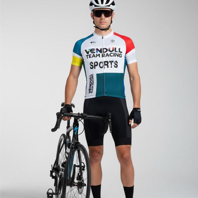 Cycling Jersey Set Summer Ropa Ciclismo Men's Bicycle Cycling Clothing Color Blocking Mountain Bike Jersey Sportswear Suit