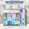 Scrapbooking Paper,Pack of 24 Sheets Designer Paper Pad Scrapbook Pages 6x6 Inches Single-Sided Watercolor Texture