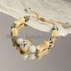 Cheese Kitten Black & White Star Bracelet - Cat Theme Friendship Jewelry, Handmade Cool Sweet Style