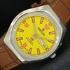 AUTOMATIC VINTAGE RICOH R31 JAPAN MENS YELLOW COLOR DIAL WATCH A707642-1