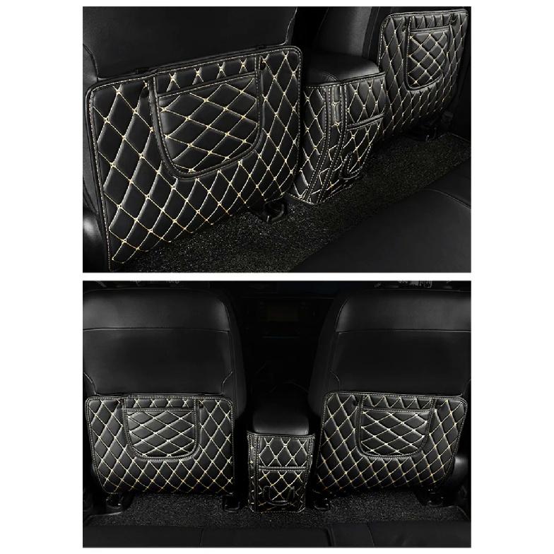 Piel sintética Almohadilla Antipatadas para Asientos Traseros de Coche Cubierta para Asientos Traseros Alfombrilla Protectora Antisuciedad para Reposabrazos Para Volkswagen Golf 6