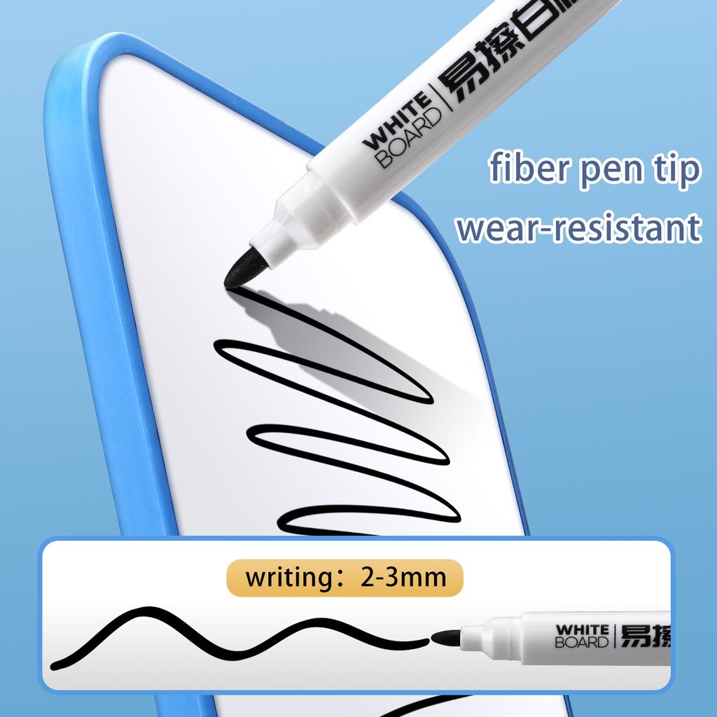 BAOKE MP3926 Low-Odor Fiber Tip Dry Erase Whiteboard Marker, Pack of 4, Black, Red, Green, Blue