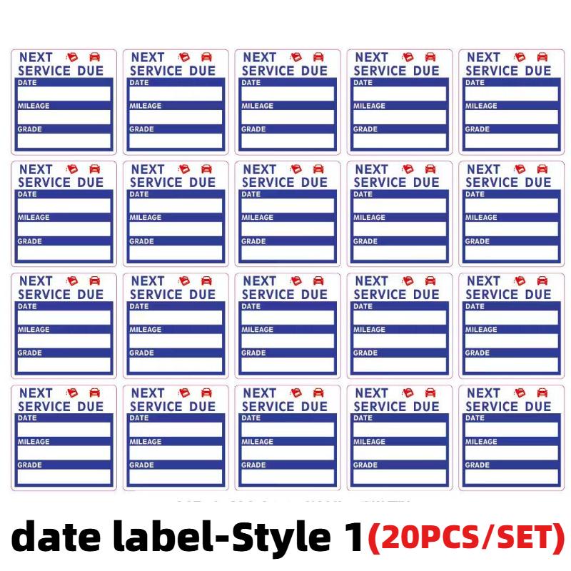 

Car Sticker Vehicle Service Reminder Sticker Next Service Due Design Waterproof PVC Decal for Car Maintenance Tracking