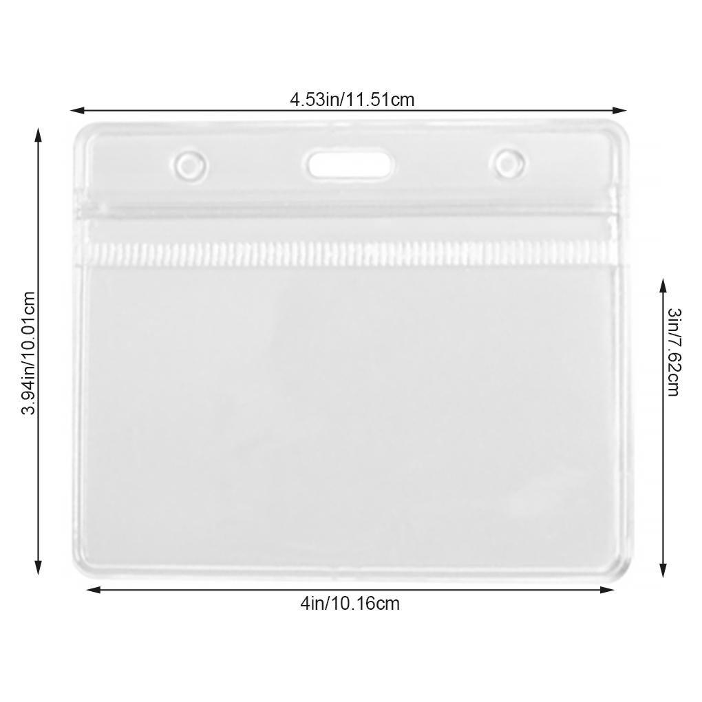 Card Cover Holder ID Card Protector Waterproof PVC Sleeve with Hanging Rope