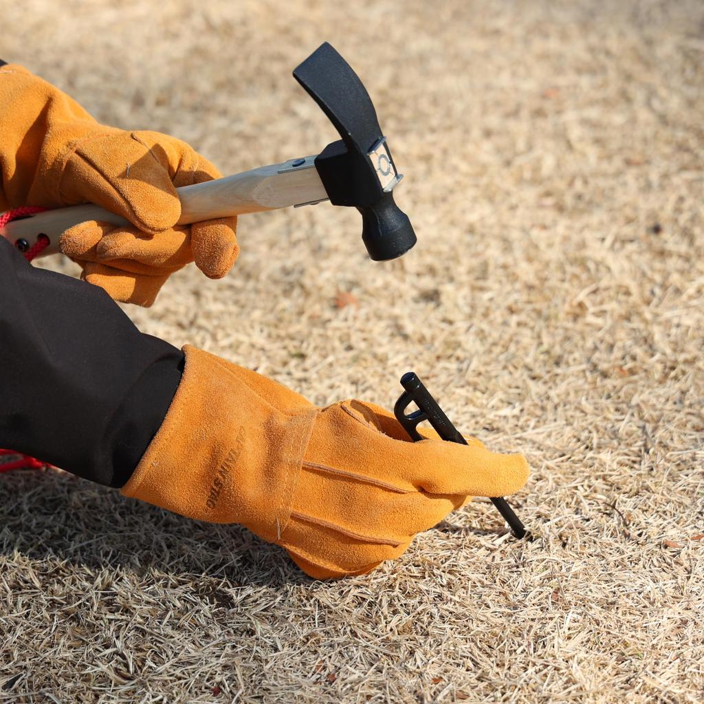 Captain Stag (CAPTAIN STAG) Forged Pegs, CS Forged Solid Pegs, 30cm, Set of 8, Cathodic Electrodeposition Coating, Black, Made In Japan, UA-4551