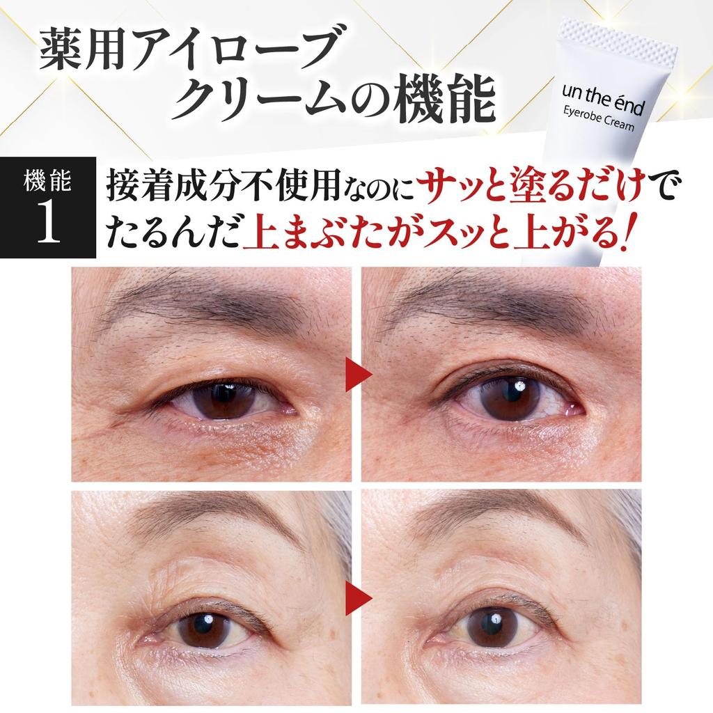 Cream for Instant Lifting of Sagging Wrinkle and Dark Circle Medicated Eye Lobe 2 Bottles [Eye Eyelids, Whitening, Improvement, Concealment] Cream,