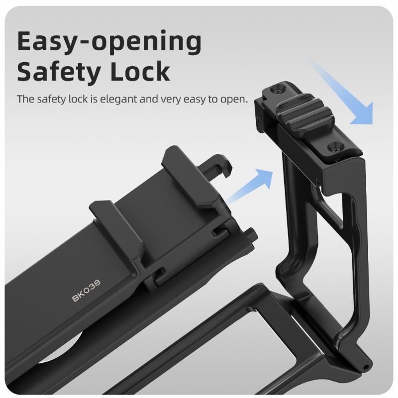 Ergonomic Grip Handle Cage For Action 5pro/4/3 Action Cameras Featuring Cold Shoe Mount Built In Shutter Button