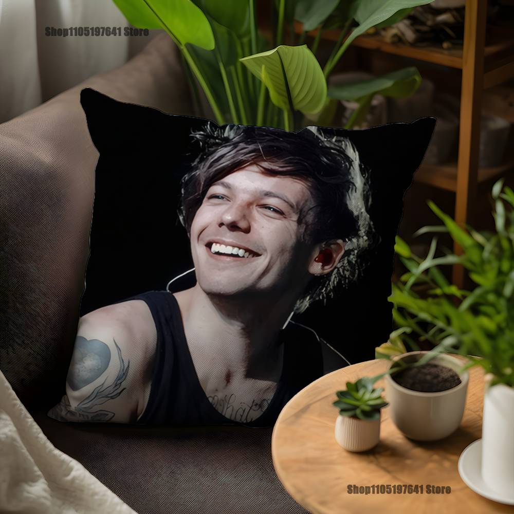 Louis T-TomlinsonS Singer Pillow Case For Sofa Decor Car Office Room Printing Cushion Cover Decorations and Protector